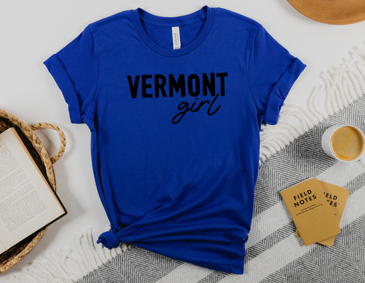 Get Your Vermont Girl T-Shirt - Show Off Your Green Mountain State Pride!