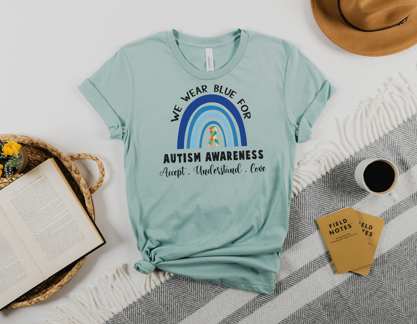 Unite in Blue: Show Your Support for Autism Awareness with Our We Wear Blue T-Shirt