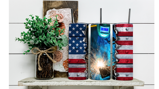 American Welder Tumbler - Stay Refreshed and Show Your Welding Pride with Every Sip!